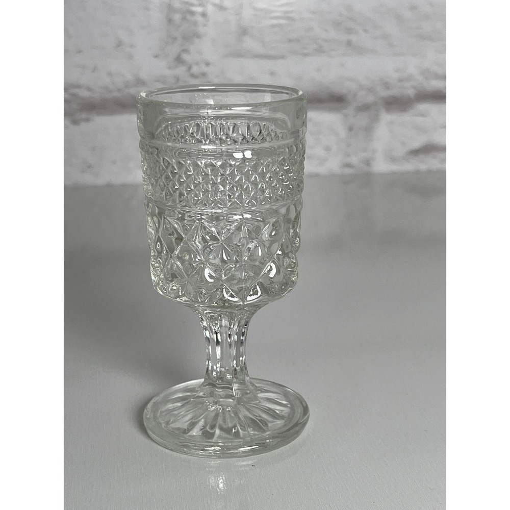 Vintage Anchor Hocking Wexford Clear Glass Wine Goblet Stemmed Replacement Glass